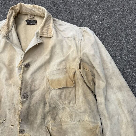 VTG 40s Duxbak Jacket Canvas Waterproof Hunting Distressed Faded Rainproof 44 - Picture 4 of 9